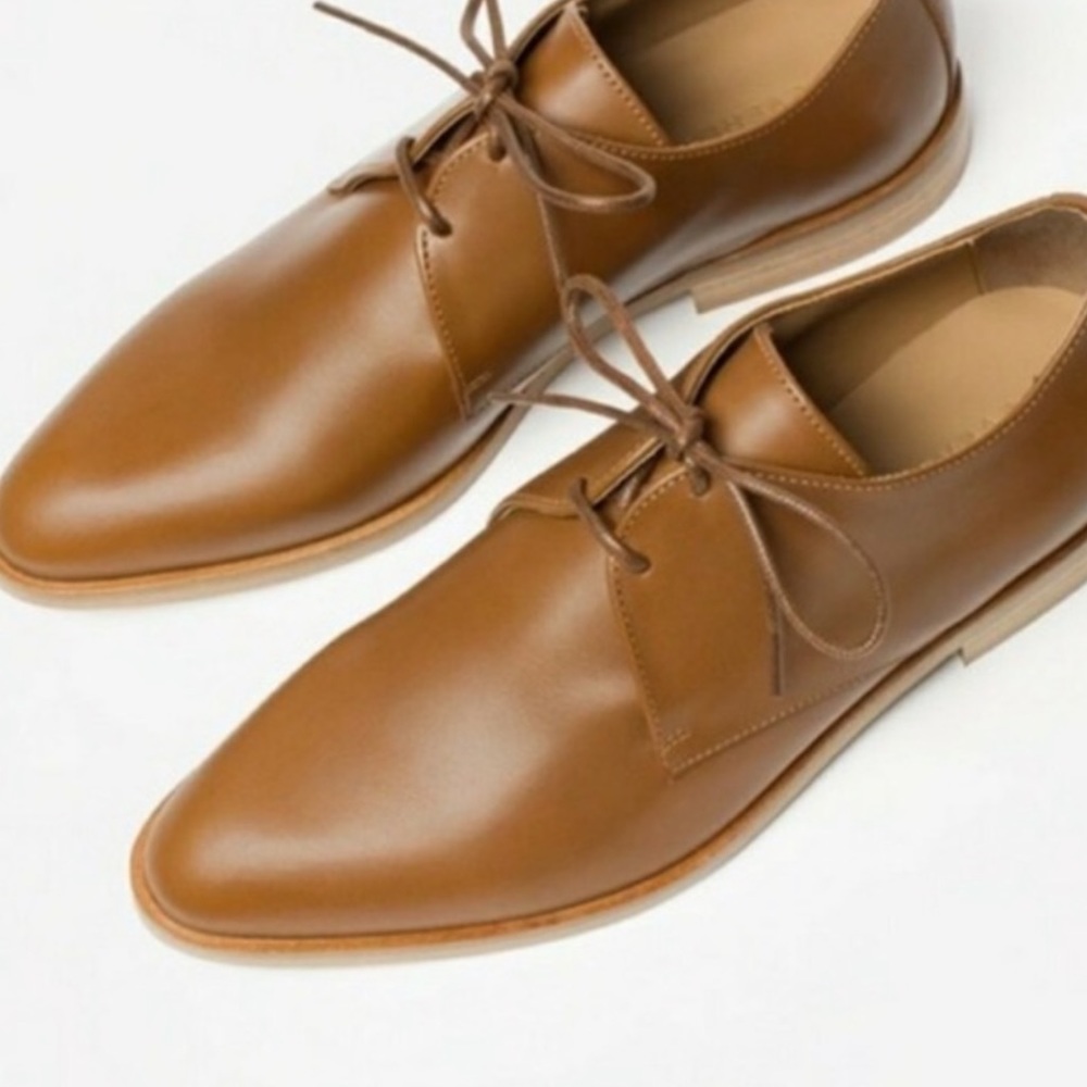 EVERLANE | MODERN OXFORD | NWT + DUST BAG | Cognac Leather